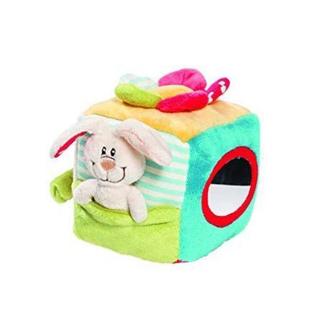 Cubo suave de peluche de conejo 11x11cm